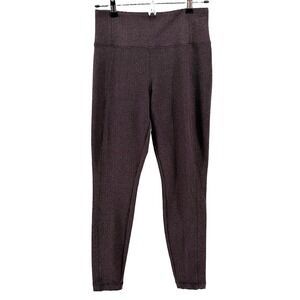 ATHLETA Delancey Herringbone Tight Leggings - Small -‎ brown tweed pattern